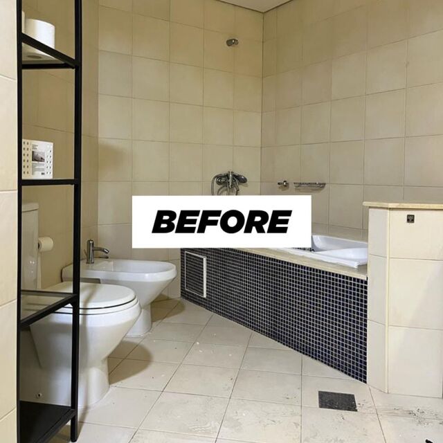Decision as simple as to combine different big tiles would make your bathroom look royal 👑Swipe to see after 👉Tile installation, restoration, renovation and supply.Call 800 TILE for a free consultation with Tile King 👑#tileking #renoking #groutking #tileinstallation #tiledesign #tilework #dubaibathrooms #shoreline #thepalmdubai #palmjumeirah #tilerestoration #bigtiles #bathroomdesign #bathroomremodel